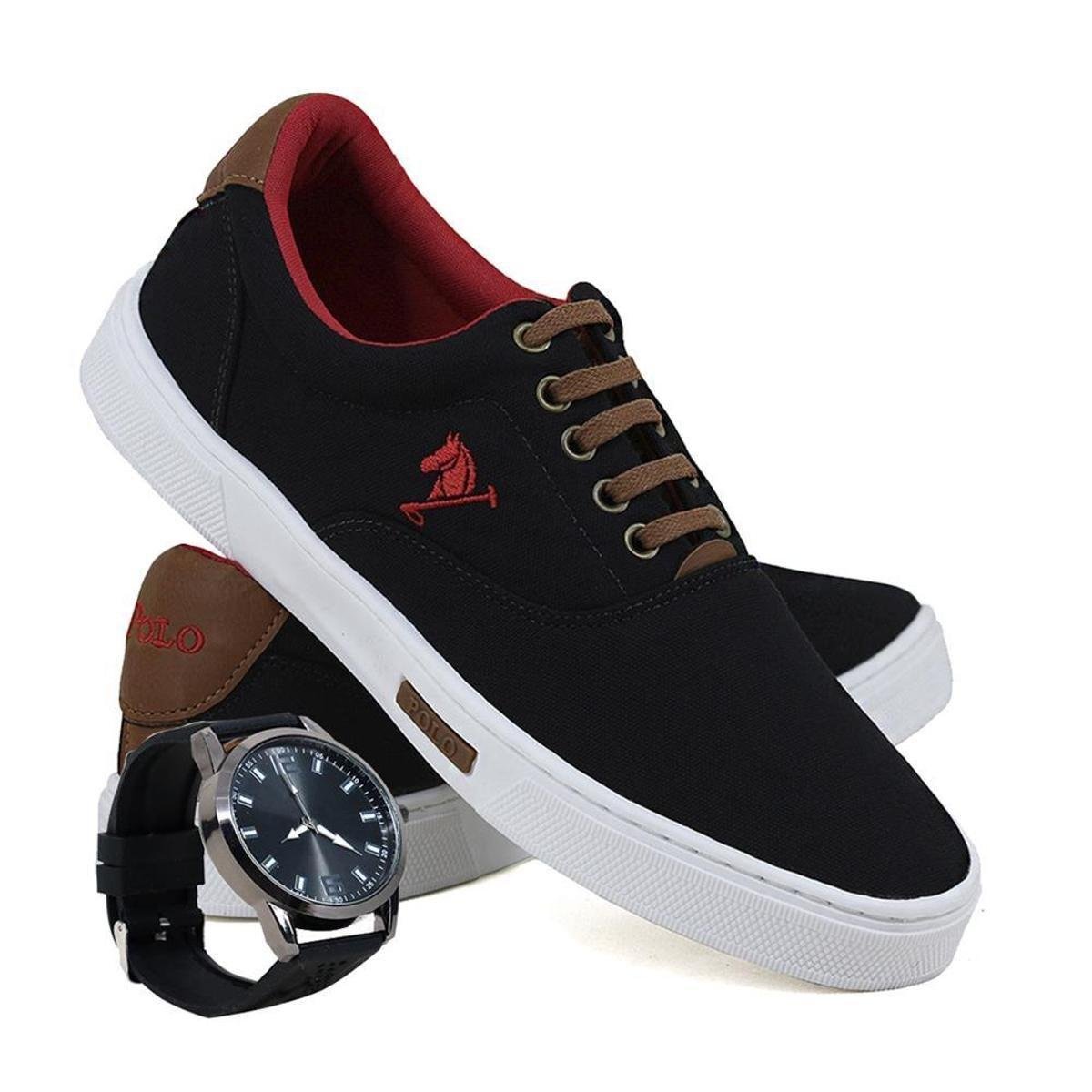 Kit Sapatênis Masculino Polo Joy Sport + Relógio - Preto é ruim? Kit Sapatênis Masculino Polo Joy Sport + Relógio - Preto é boa?