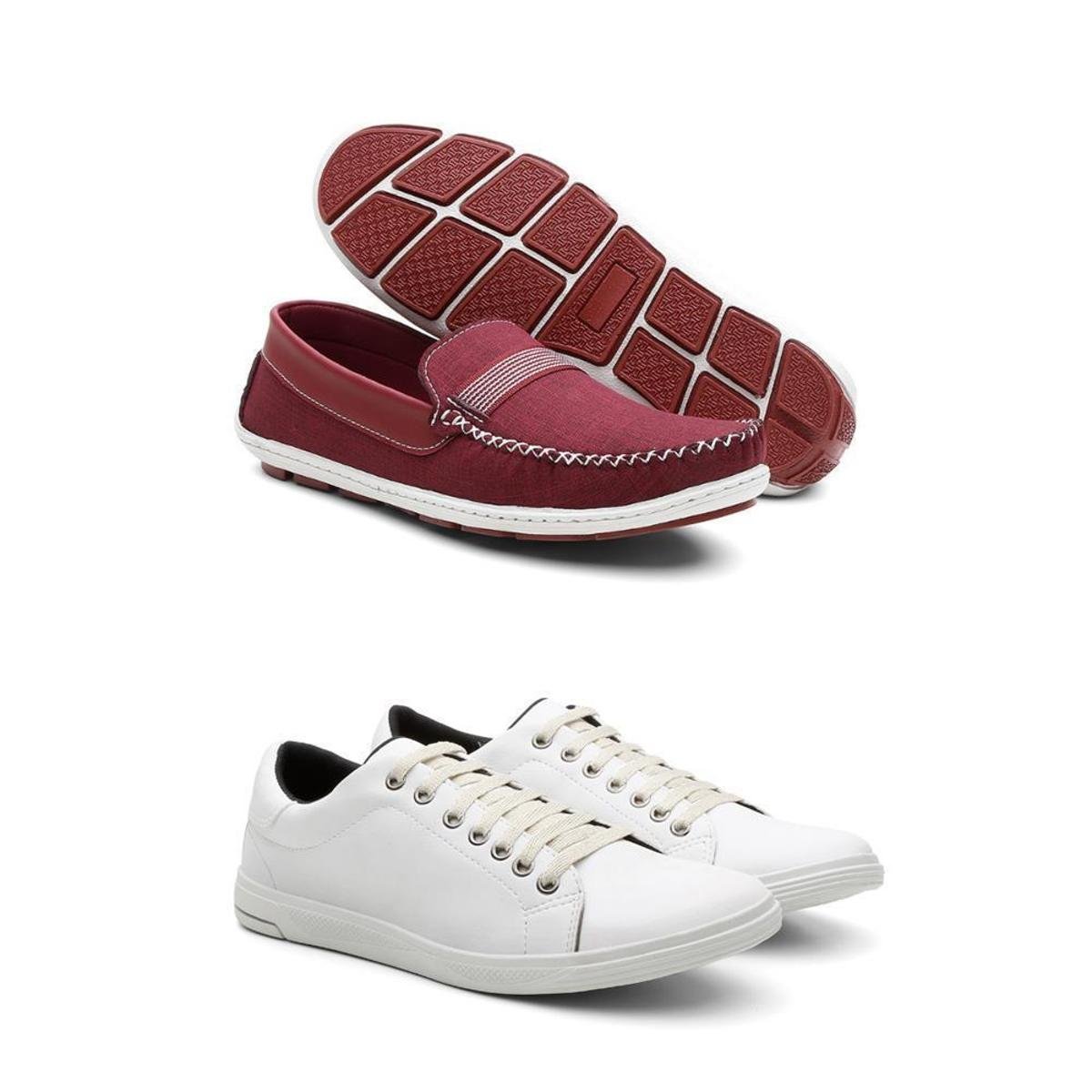 Kit Sapatênis + Mocassim Masculino Moderno Conforto Casual Menor preço em Kit Sapatênis + Mocassim Masculino Moderno Conforto Casual