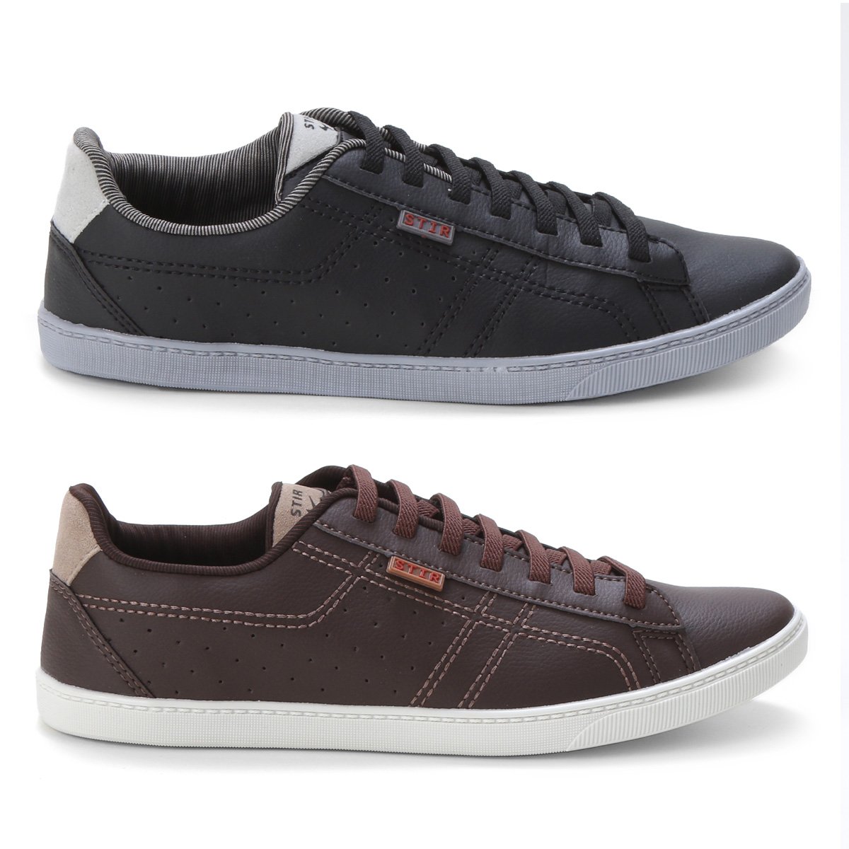 Kit Sapatênis Stir Básico Masculino - Preto+Marrom é ruim? Kit Sapatênis Stir Básico Masculino - Preto+Marrom é boa?