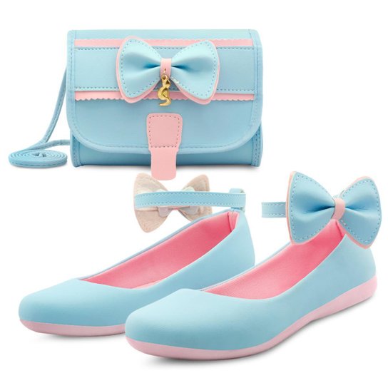 Kit Sapatilha Infantil Menina Festa MzKid Com Bolsa Laço Feminina Boneca