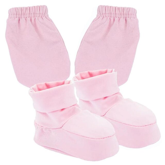 Kit Sapatinho e Luva Térmica Bebê Energy Thermo Dry Rosa Everly