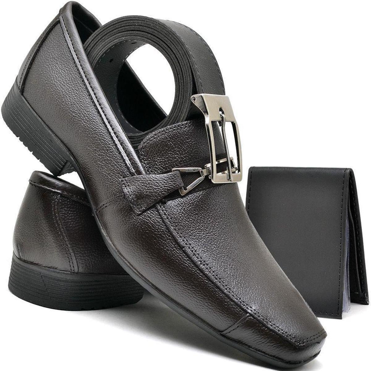 Kit Sapato Social Mocassim + Cinto + Carteira Valesconi Calçados Masculino  | Zattini