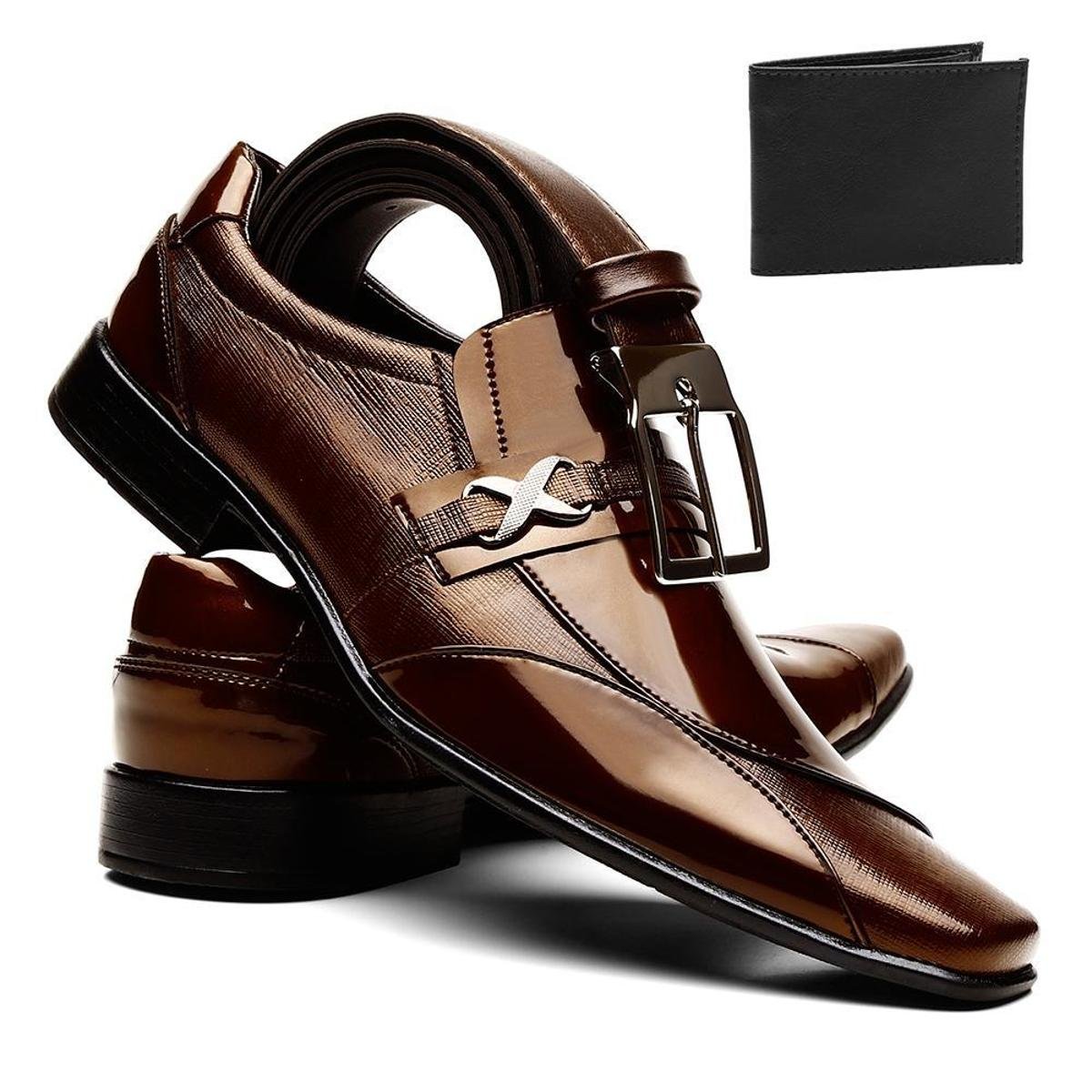 Kit Sapato Venetto Social Cinto Carteira Luxo Masculino Menor preço em Kit Sapato Venetto Social Cinto Carteira Luxo Masculino