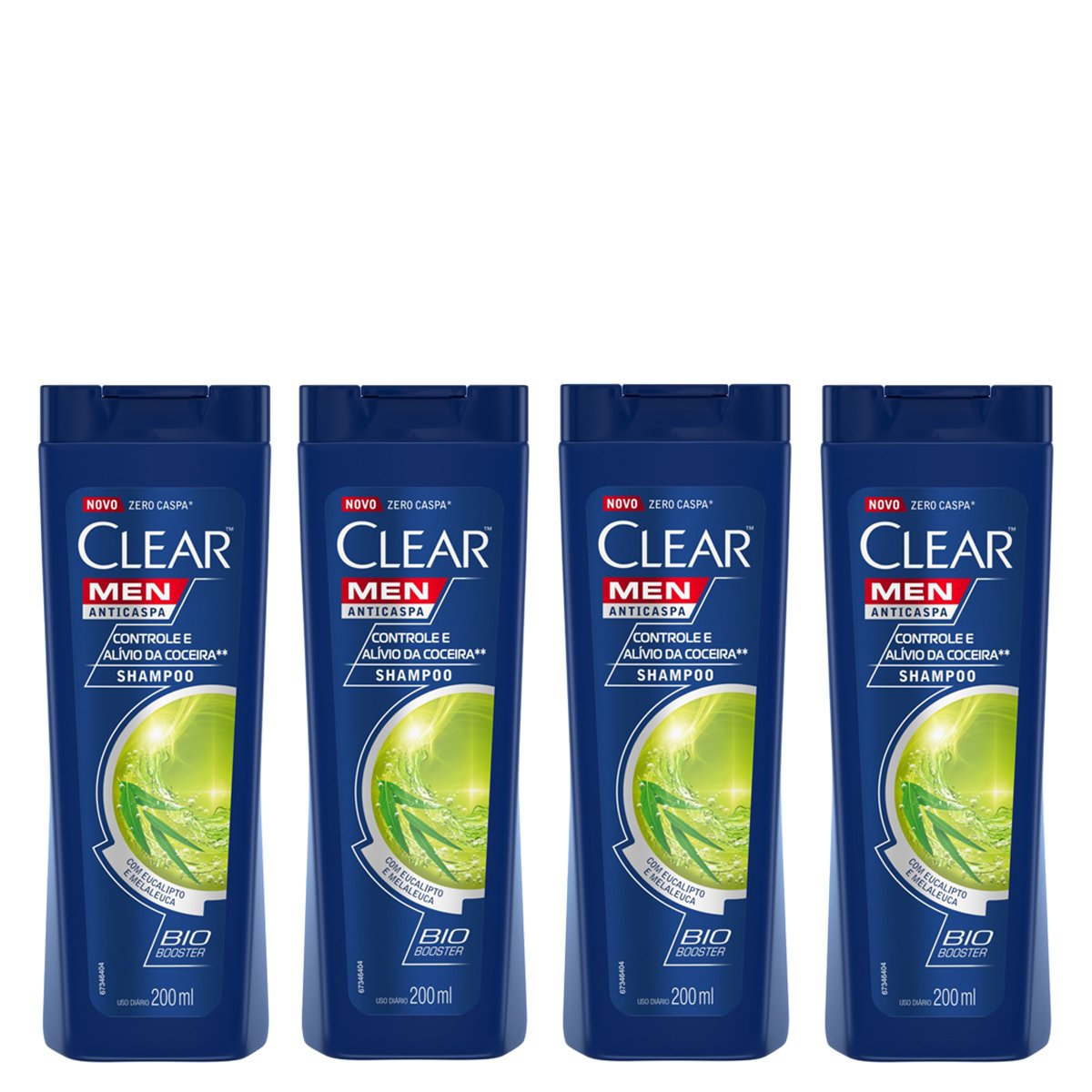 Kit Shampoo Anticaspa Clear Men Controle e Alívio da Coceira 200ml 4 Unidades - Incolor Menor preço em Kit Shampoo Anticaspa Clear Men Controle e Alívio da Coceira 200ml 4 Unidades - Incolor