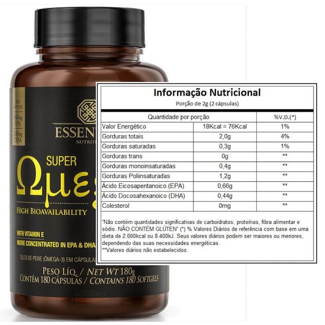 Kit Super Omega 3 TG (180 caps) 1000mg + Coenzima Q10 (60 caps) - Essential Nutrition