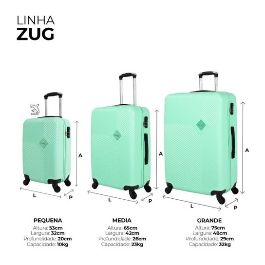 Kit Swiss Move 3 Malas de Viagem Zug