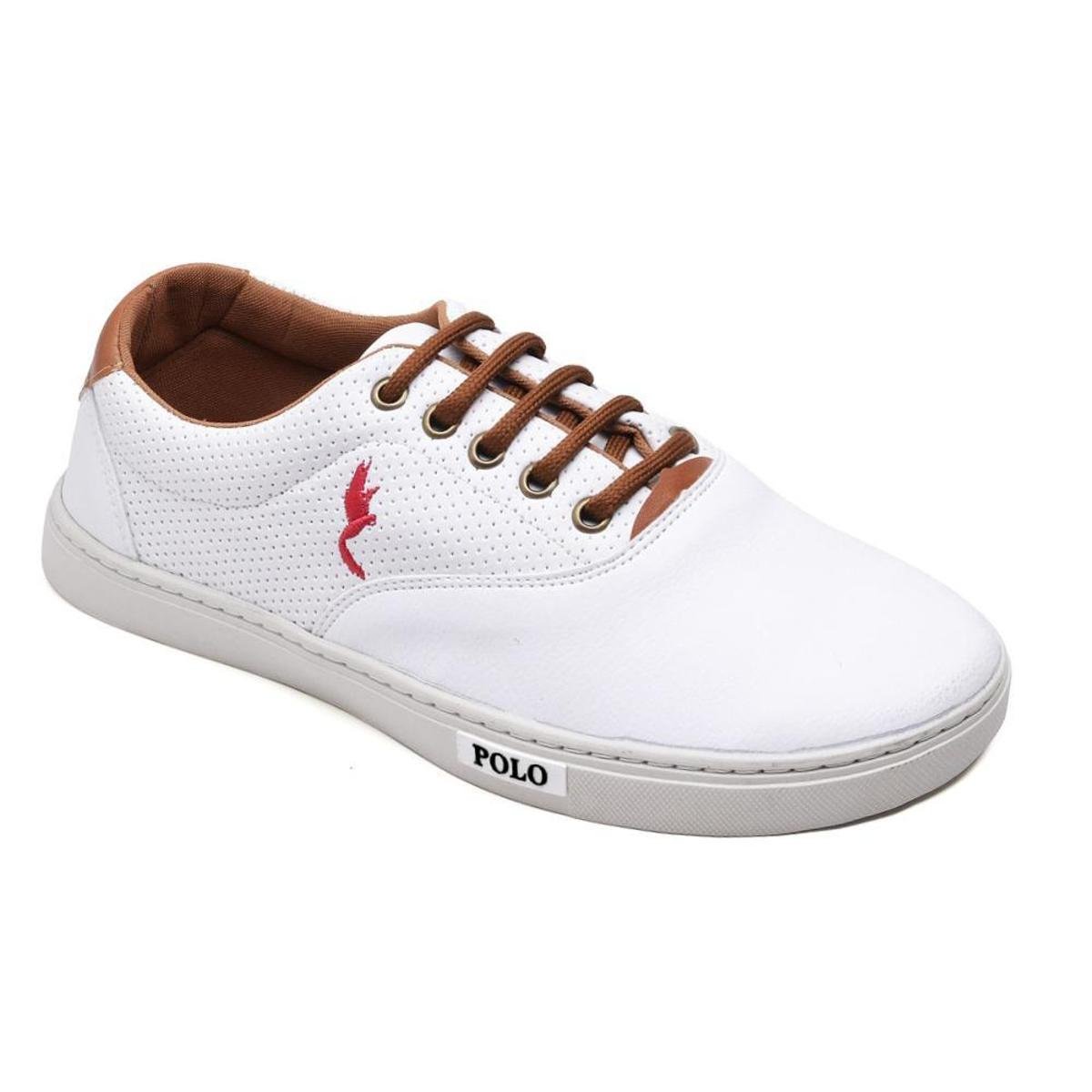 Kit Tênis Infantil Polo Casual Sapatenis Para Criança Mais Meia e Relógio  !! - Branco | Zattini