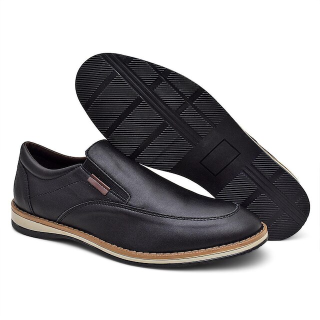 Kit Tenis Masculino e Sapato Oxford Liso Calce Fácil