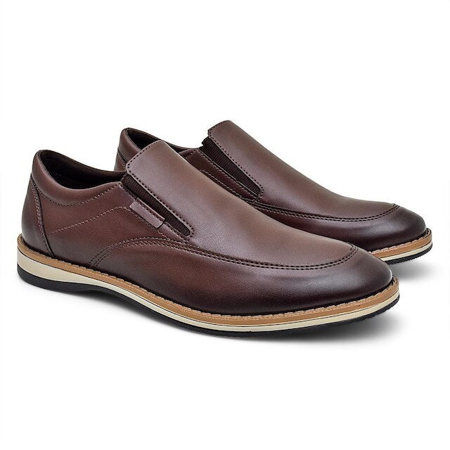 Kit Tenis Masculino e Sapato Oxford Liso Calce Fácil