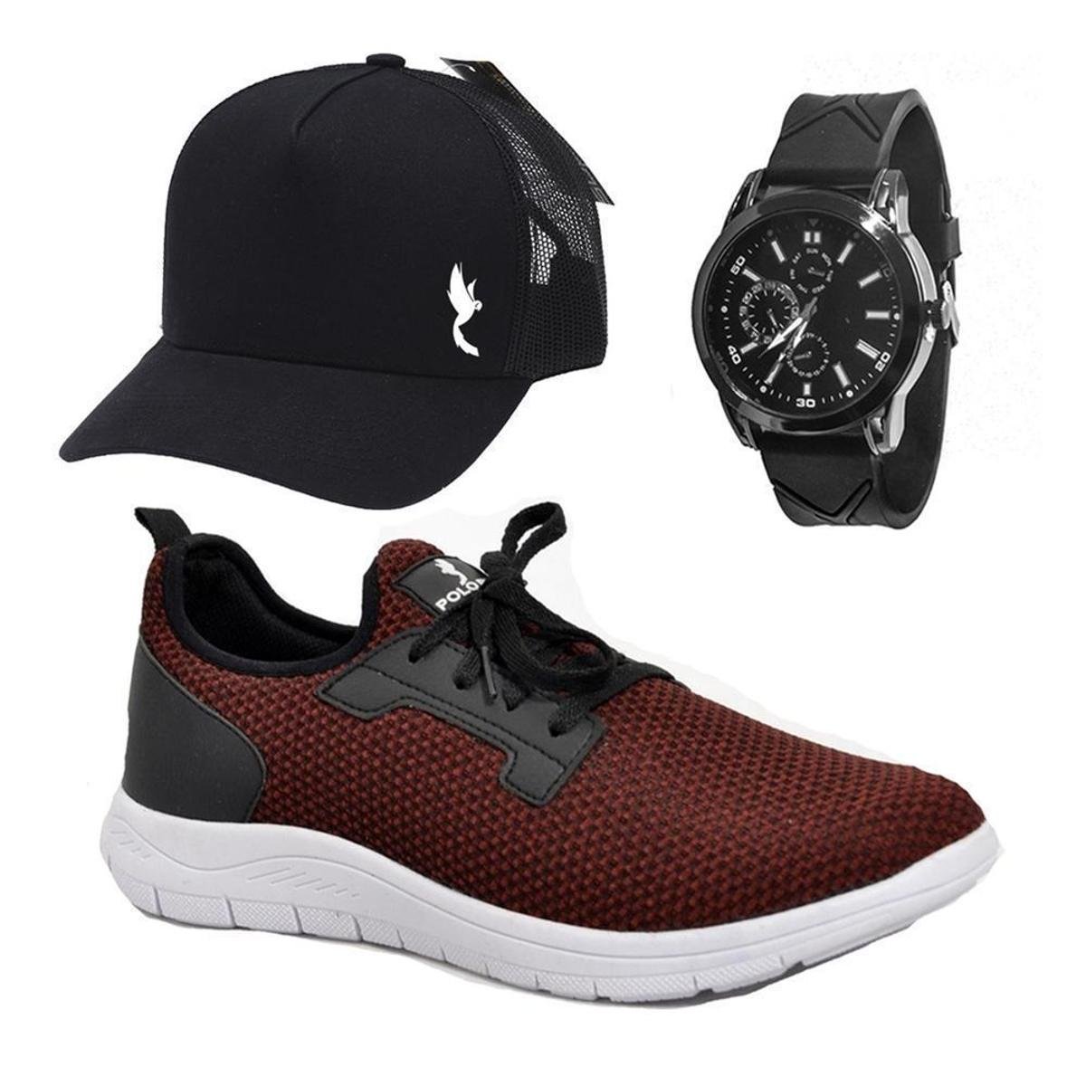 tenis polo masculino vinho