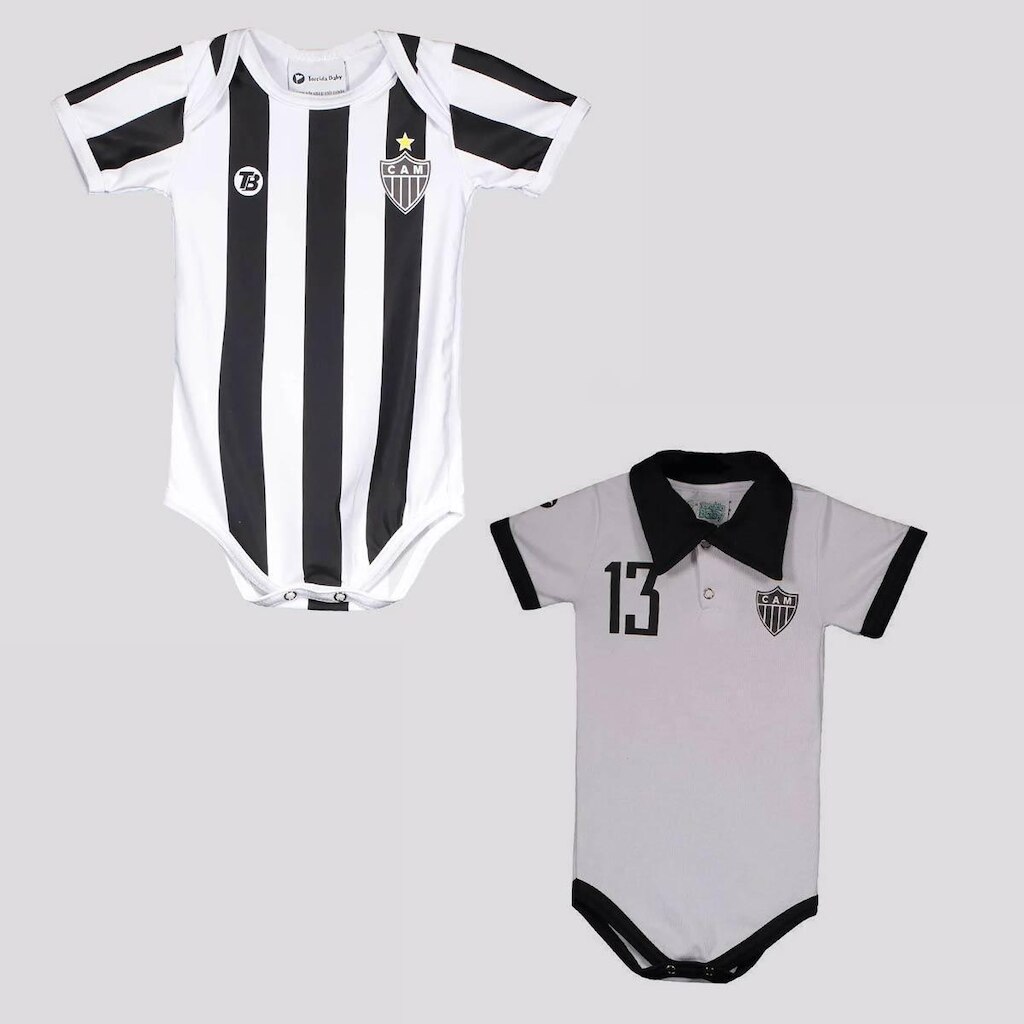 Kit Torcida Baby Atlético Mineiro Bodys Jogo