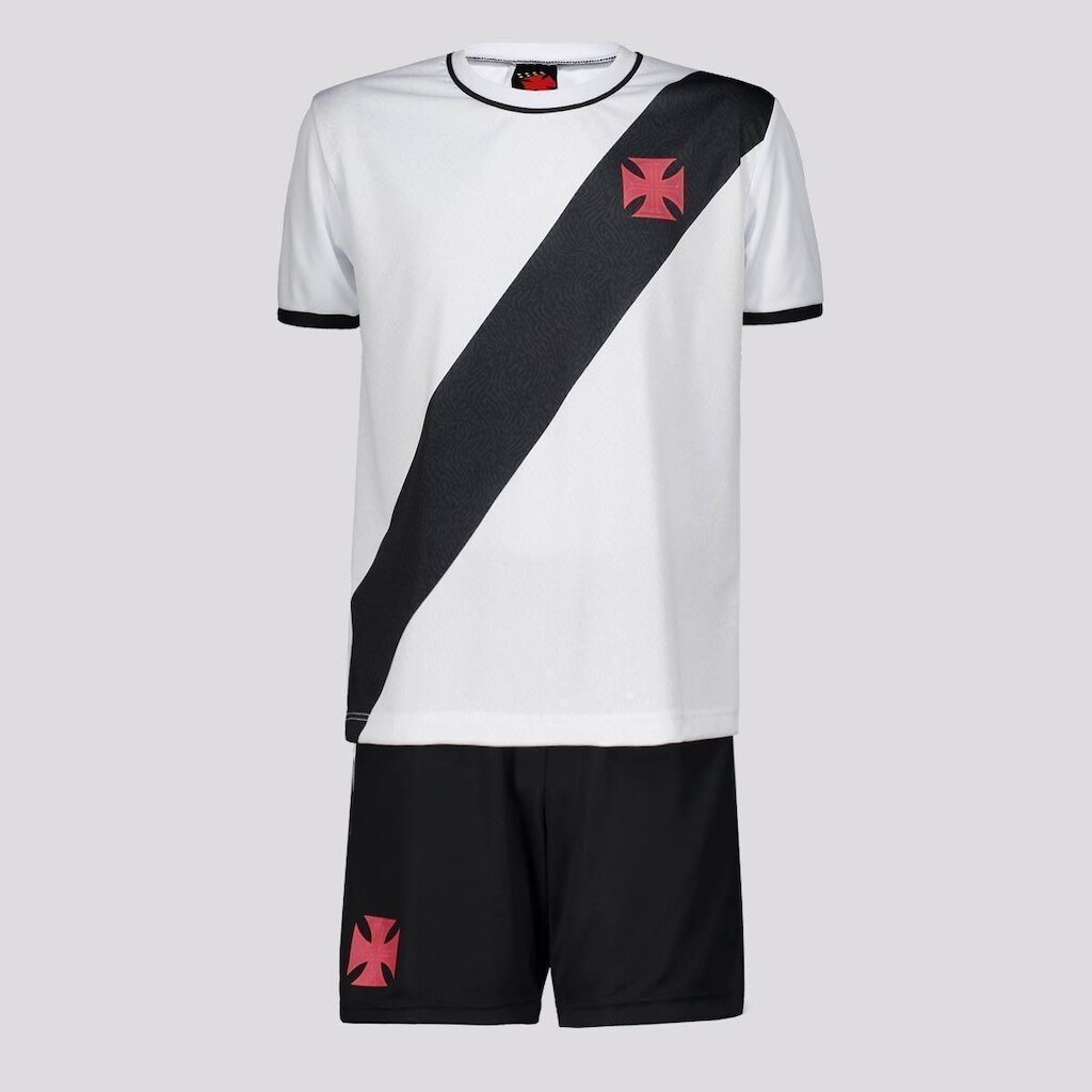 Kit Vasco Mini Craque Infantil Branco e Preto