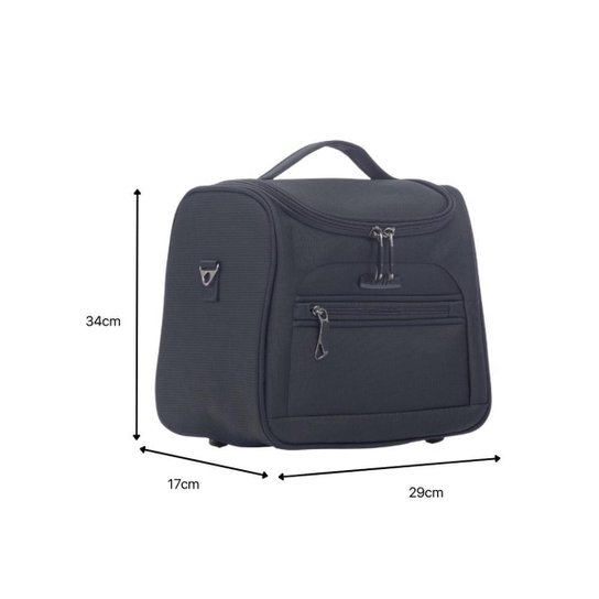 Kit Viagem Mala Bordo Mão + Frasqueira Super Leve Anti Furto