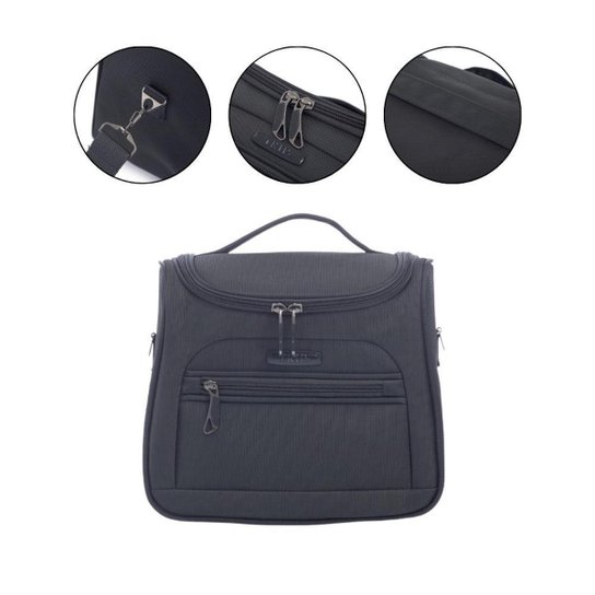 Kit Viagem Mala Bordo Mão + Frasqueira Super Leve Anti Furto