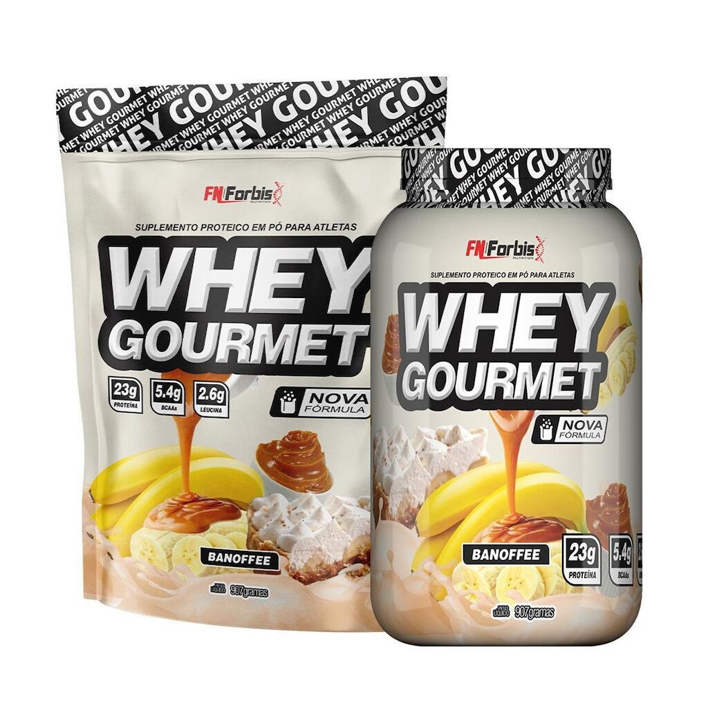 Kit Whey Protein Gourmet Pote + Refil 907g FN Forbis Nutrition