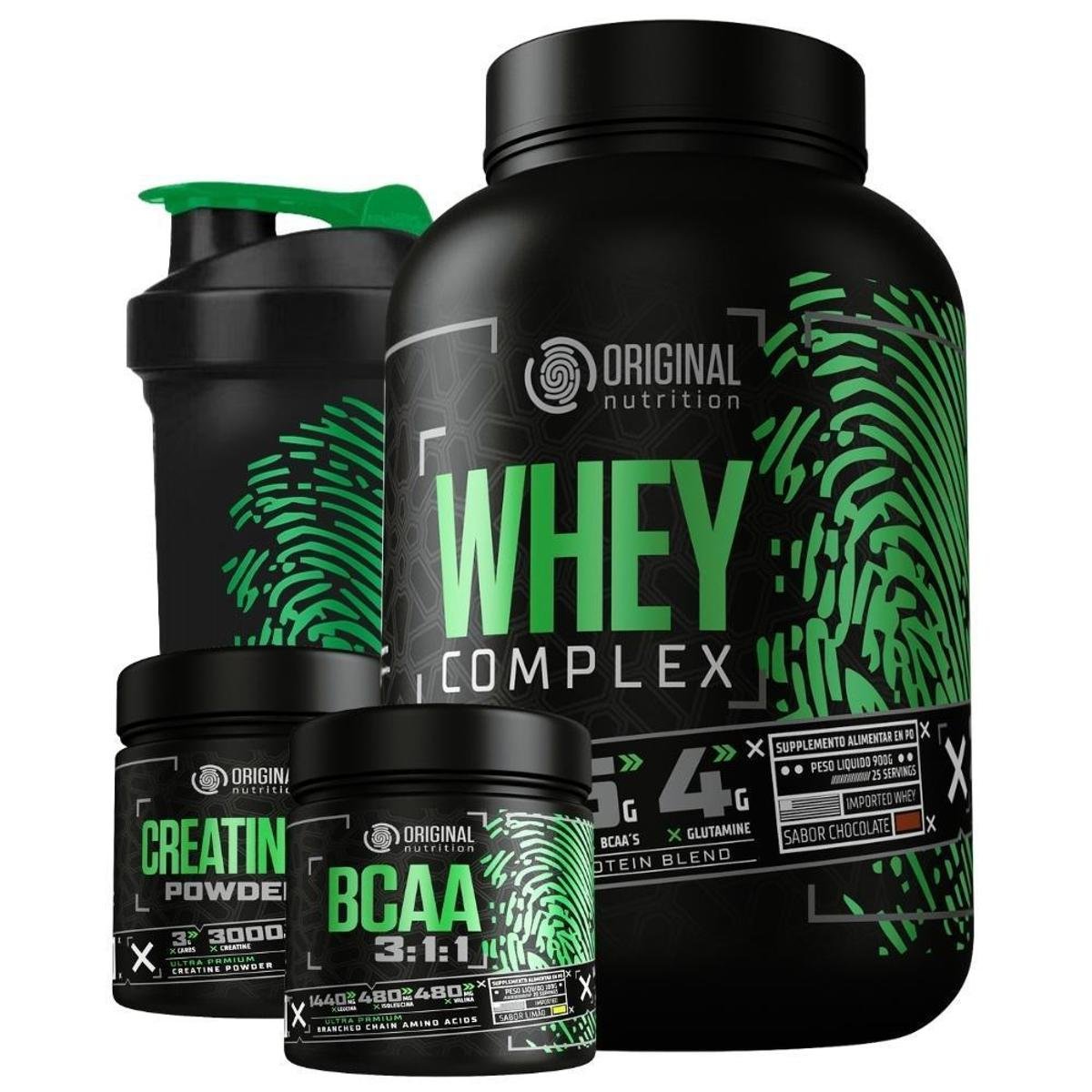 Kit Whey Protein Isolado Blend + Bcaa + Creatina Turbo Monohidratada + Shaker - Combo de Suplementos Menor preço em Kit Whey Protein Isolado Blend + Bcaa + Creatina Turbo Monohidratada + Shaker - Combo de Suplementos