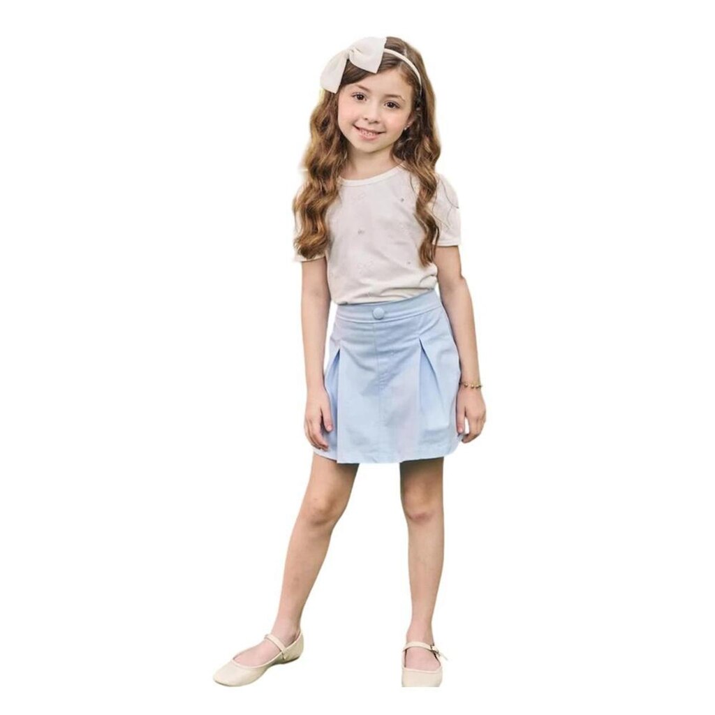 kukie Blusa Cotton Manga Curta Branco