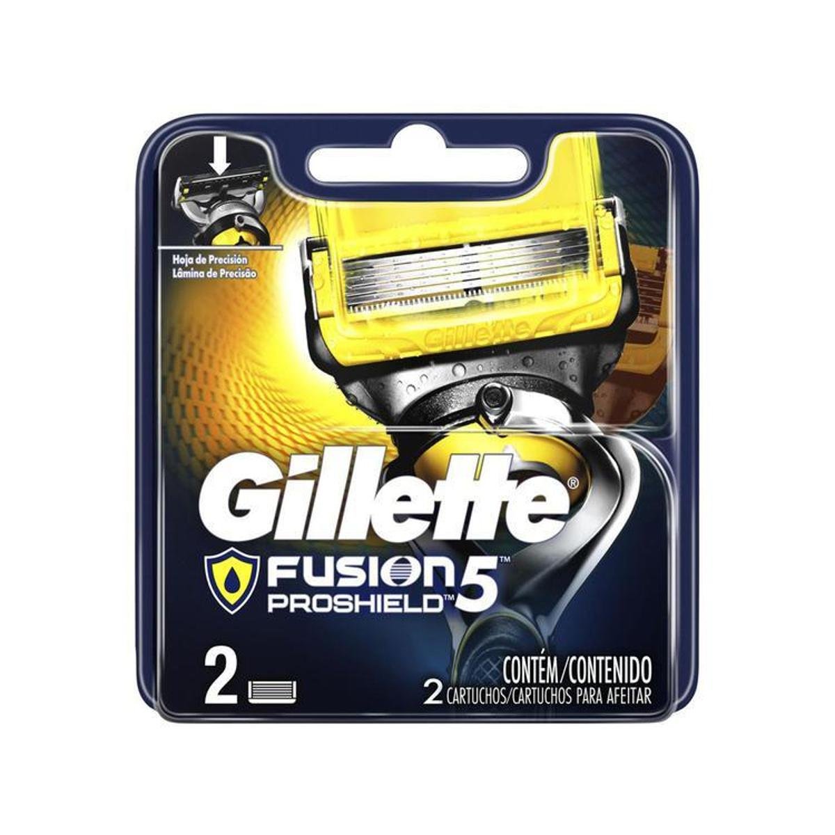 Lâmina de Barbear Gillette Fusion Proshield 2 Peças Menor preço em Lâmina de Barbear Gillette Fusion Proshield 2 Peças