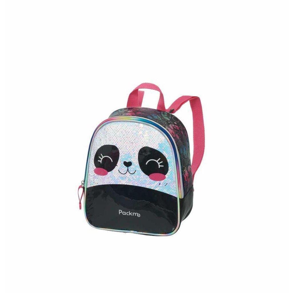 Lancheira de Costas Pack Me Fun Panda Preto