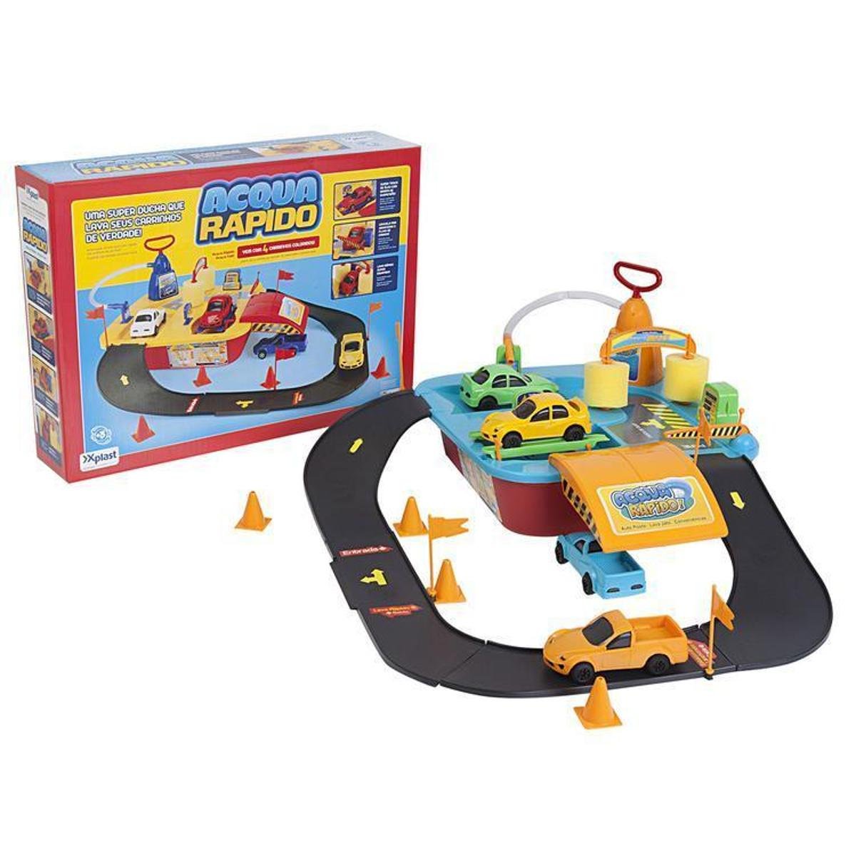 Lava Rápido 4 Carrinhos Xplast - Incolor Menor preço em Lava Rápido 4 Carrinhos Xplast - Incolor