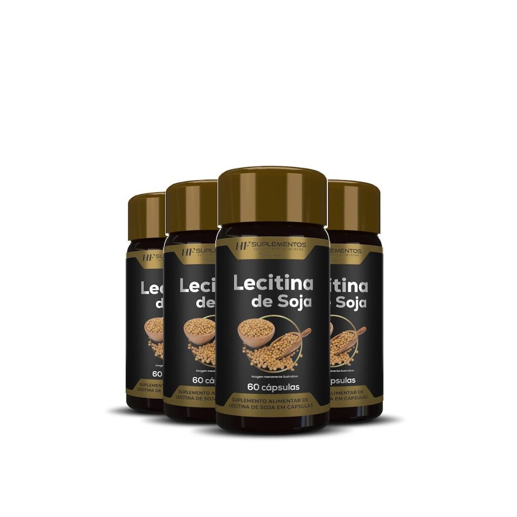 Lecitina De Soja 60 Caps Hf Suplementos com 4