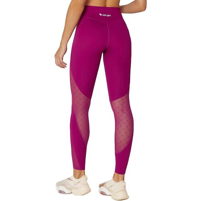 Legging Alto Giro Sobreposição Tule Feminina
