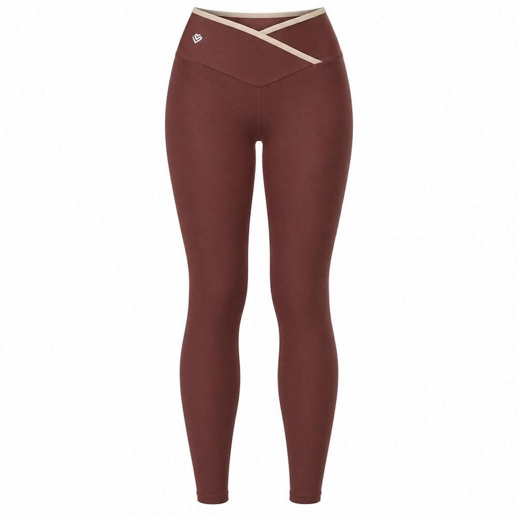 Legging Amei Sport Contorno - Marrom/bege