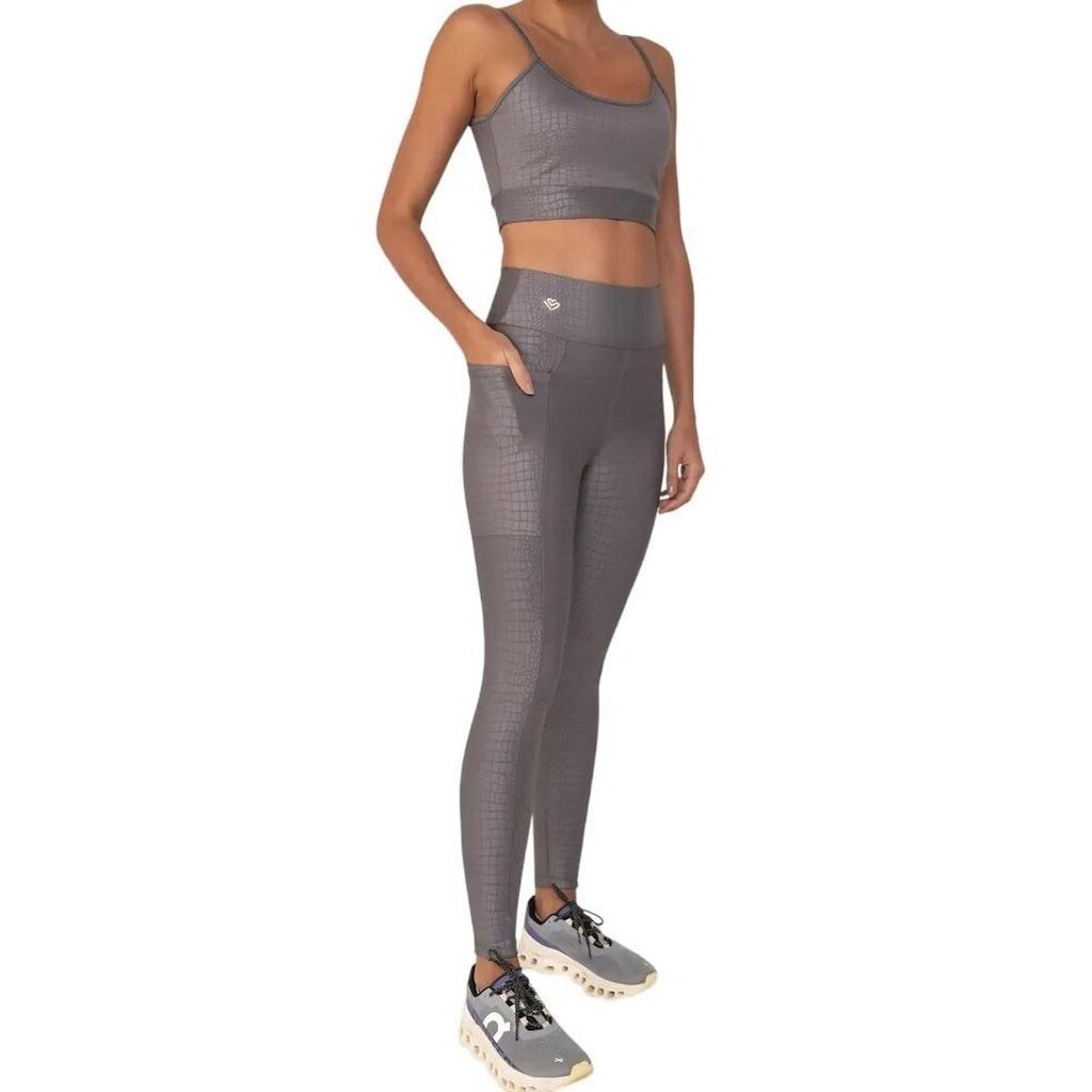 Legging Amei Sports 3D Croco com bolsos - 40593