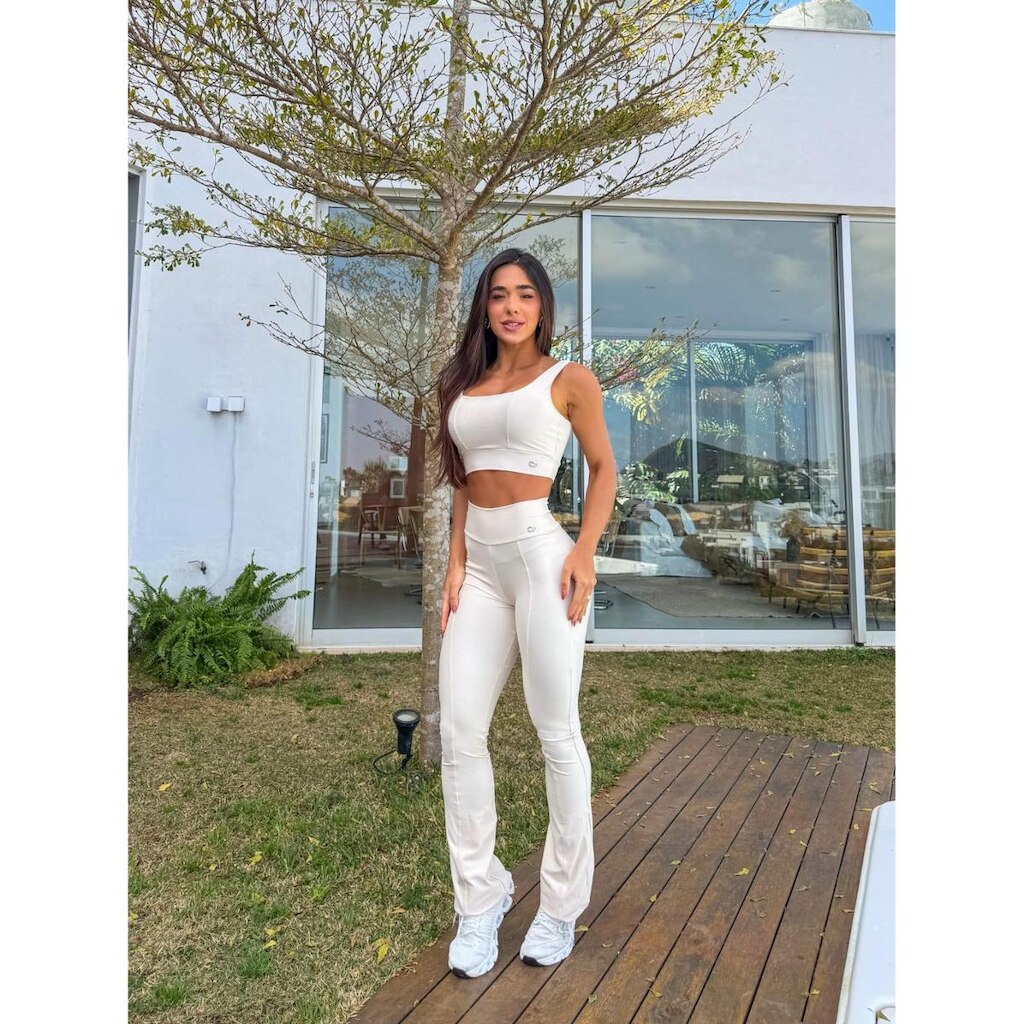 Legging Bailarina Caju Brasil Brilho Toque Macio Conforto Máximo