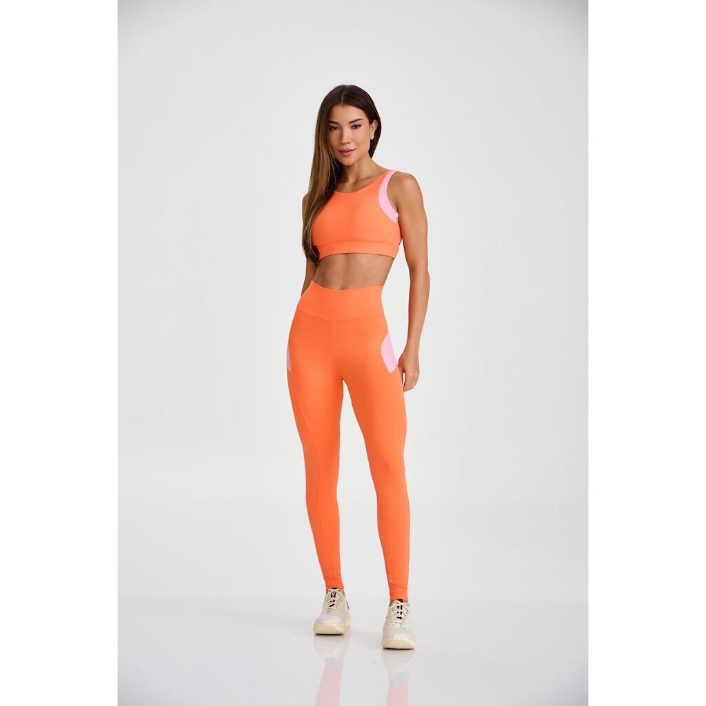 Legging Caju Brasil NP Adaptiv Cós Alto Empina Bumbum Bolso
