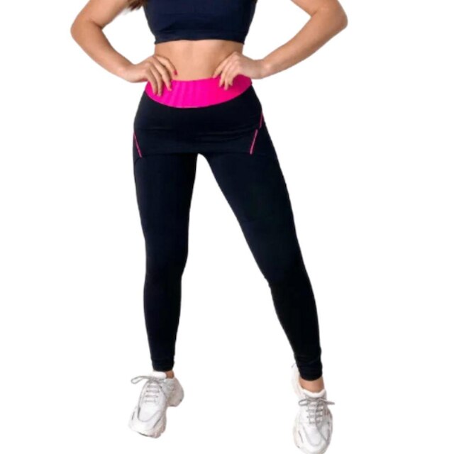 Legging com Saia Tapa bumbum - Look Fitness - Academia - Treino. Cintura Alta - Confortável e Top!