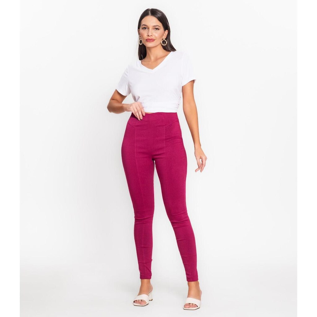 Legging Feminina Em Bengaline Endless Rosa
