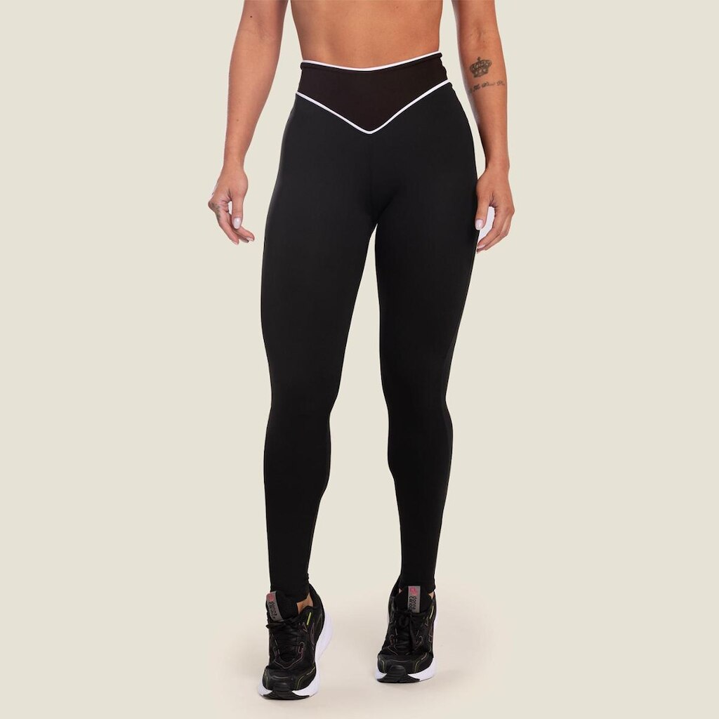 Legging Vibrance Preto Poliamida Donna Carioca