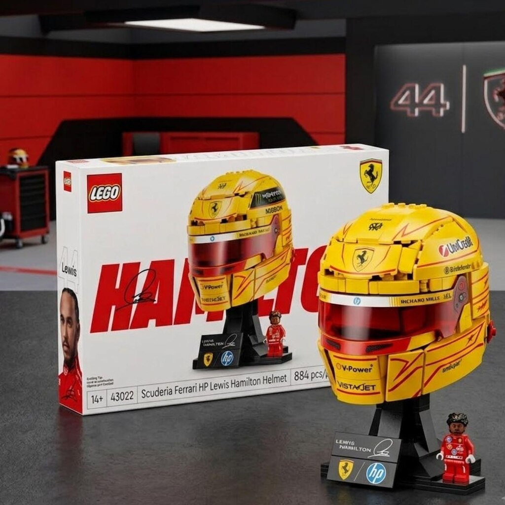 Lego Capacete Scuderia Ferrari HP Lewis Hamilton 43022