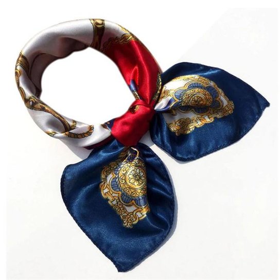 Lenço Artestore de Seda Luxo Tons - Azul