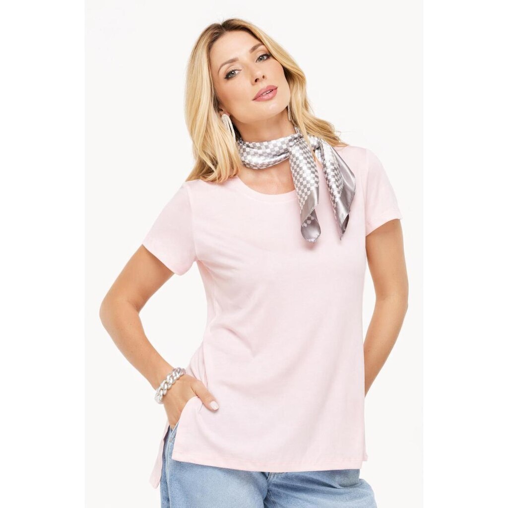Lenço Cetim D Bell Outlet Fashion Pied Poule Prata