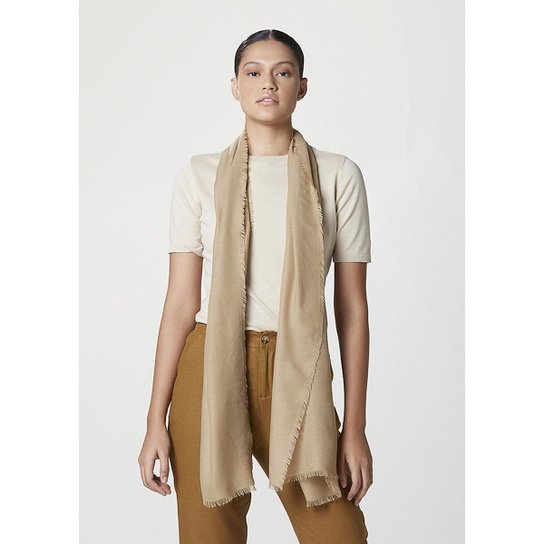 Lenço Feminino Em Tecido De Poliéster - Cinza