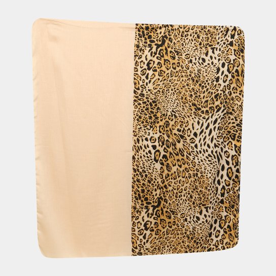 Lenço Pashmina Xale Onça - Marrom