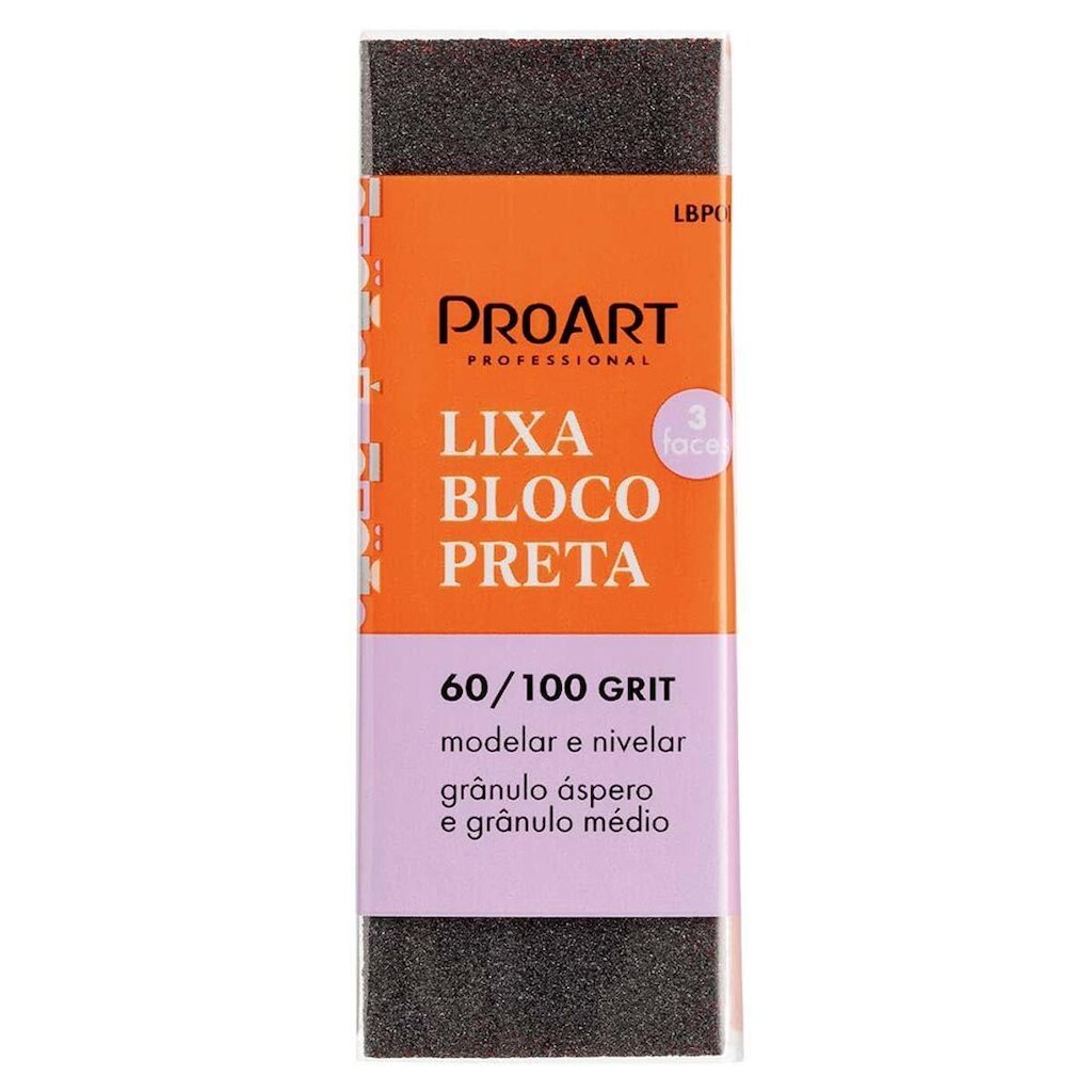 Lixa Proart Bloco Preta 1 Un
