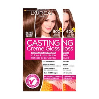 L'Oréal Paris Coloração Casting Creme Gloss Kit - 600 Louro Escuro Kit