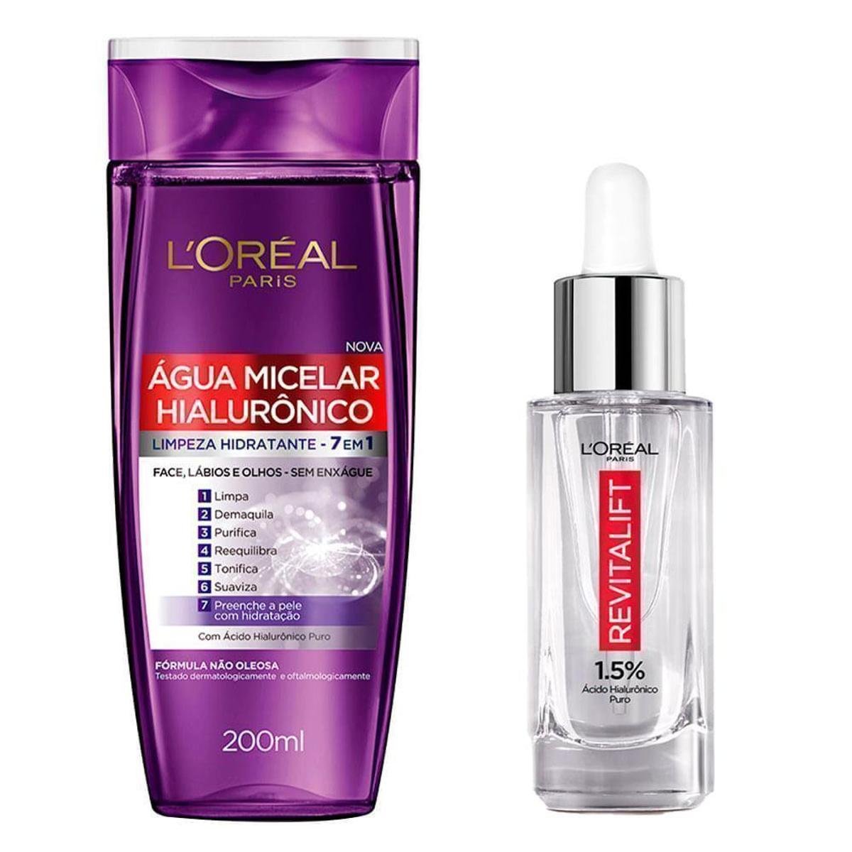 L'Oréal Paris Hialurônico Kit - Água Micelar + Sérum Preenchedor Kit Menor preço em L'Oréal Paris Hialurônico Kit - Água Micelar + Sérum Preenchedor Kit