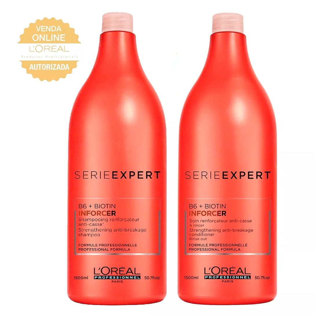 L'Oréal Professionnel Antiqueda Inforcer Kit Shampoo 1,5L + Condicionador 1,5L Kit Incolor
