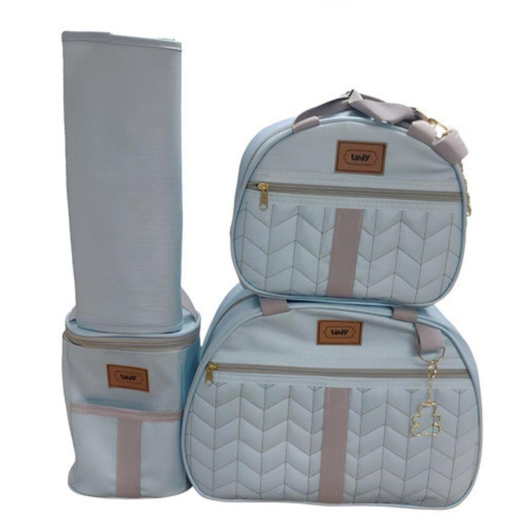 Ludy Baby Kit Bolsa Maternidade Azul Claro Liso