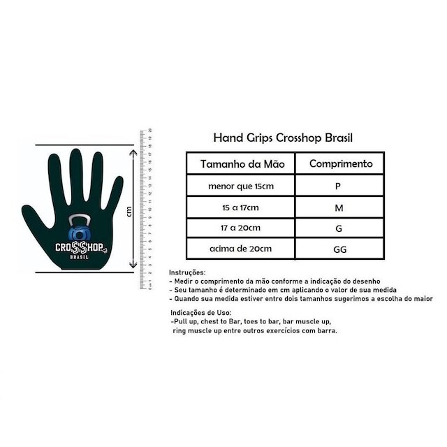 Luva Palmar Hand Grip Advanced - Crosshop Brasil -
