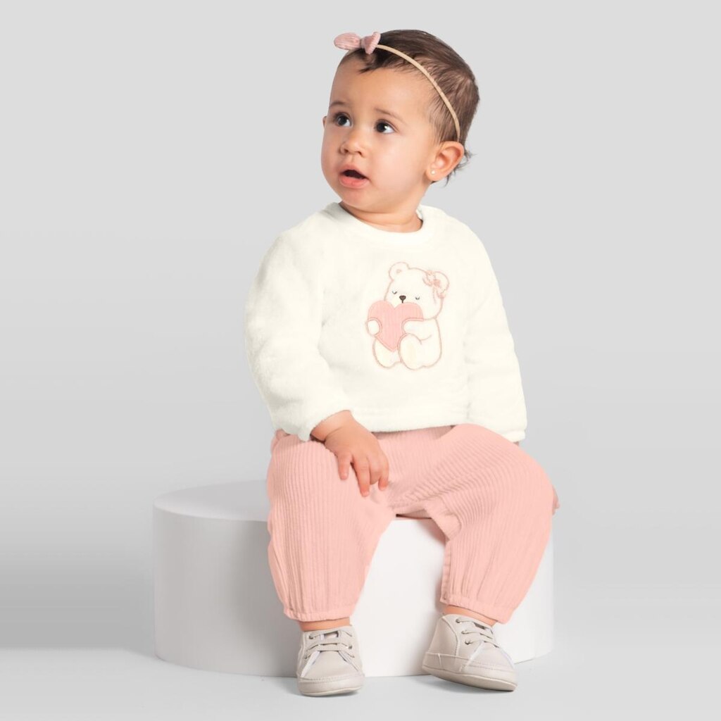 Macacão bebê menina de ursinho Mundi