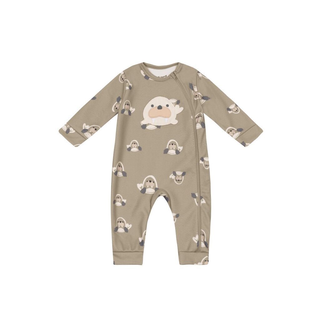 Macacão bebê menino peluciado Brandili Baby