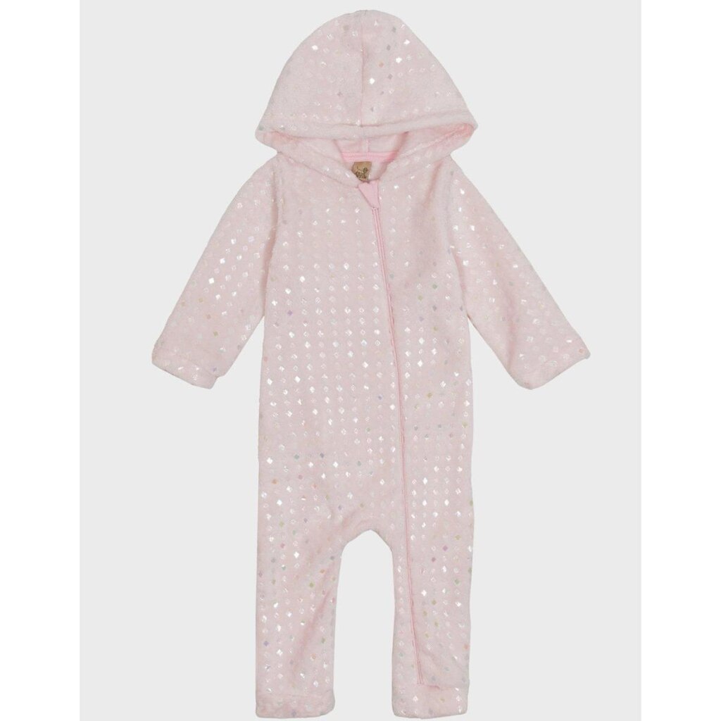 Macacão Com Zíper Fleece Holográfico Rosa, Isolamento Aconchegante Inverno  Bebê P ao GG