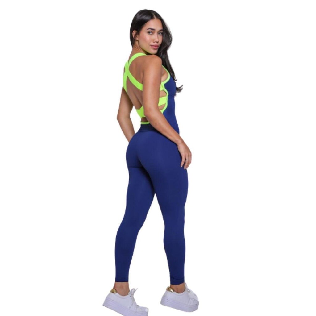 Macacão Feminino Elástico Cancelado de Alta Compressão Fit
