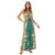 MACACÃO FEMININO GOLA HALTER DECOTE PROFUNDO ESTAMPA TROPICAL - Verde
