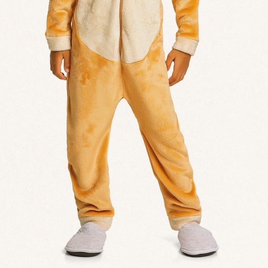 MACACÃO KIGURUMI MALHA FLEECE LEÃO FAKINI REF:1531 1/3